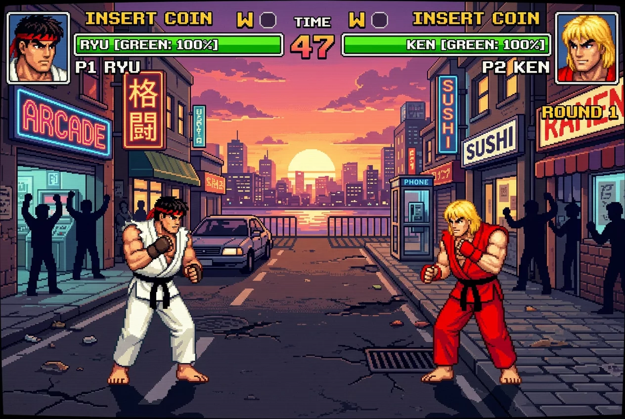 Retro Fighting Tournaments illustration